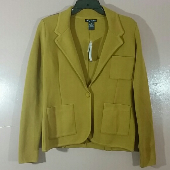 Milano Mustard Spice Cardigan Blazer - Picture 1 of 8